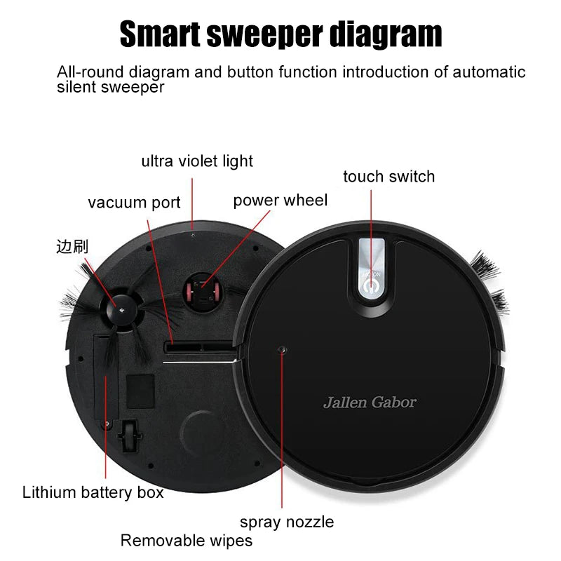 5-in-1 Wireless Smart Sweeping Robot